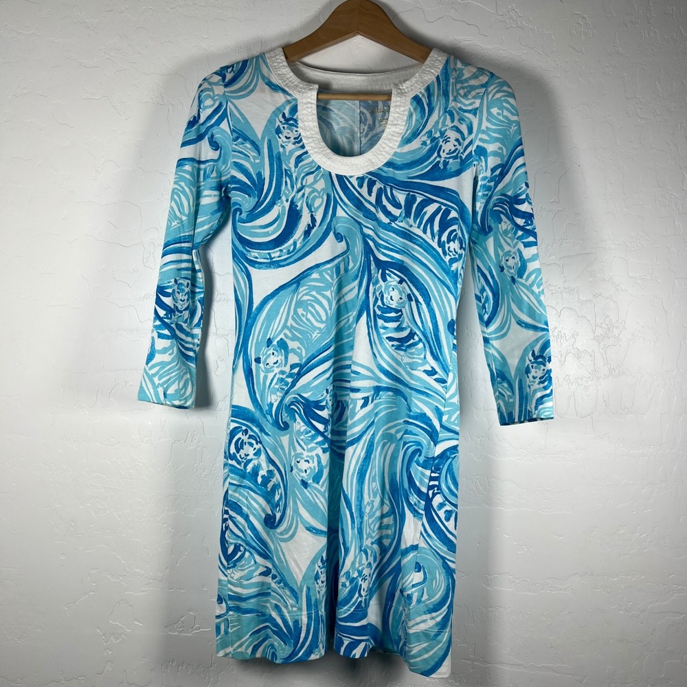Lilly Pulitzer Marlina dress in the Sea Ruffles XS Pima cotton